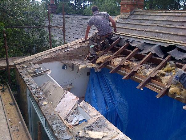 Kitchen Roof Removed